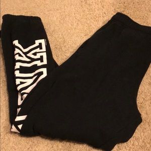 Pink black sweatpants